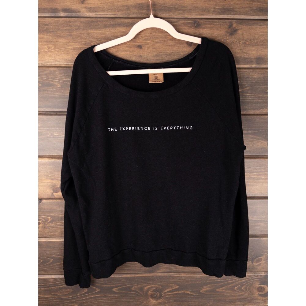 good hYOUman Black Graphic Sweatshirt M/L The Experience Is Everything